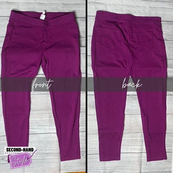 Stretch Skinny Dress Pants with Back Pockets - Picture 1 of 1